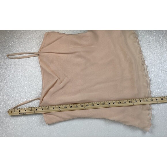 Dana Buchman Womens' Silk Sleeveless Layered Drapey Feminine Flowy Peach Top 10 - Picture 10 of 11